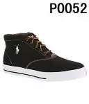 polo ralph lauren oiled suede high top boat chaussures in lt poo52 noir